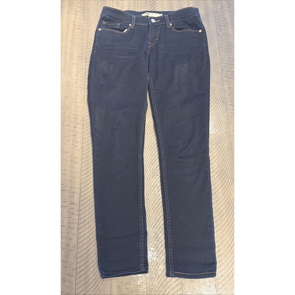 Levis 524 Skinny Jeans Womens 5 W27 L32 Dark Wash Indigo Stretch Denim